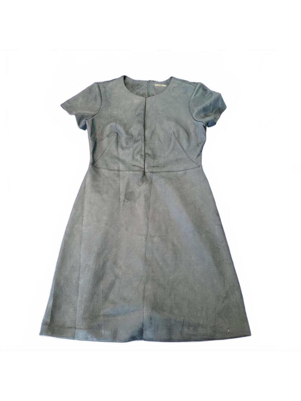 Calvin Klein Women's Faux Suede GREEN  Dress Size 8